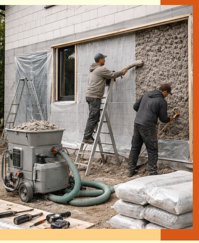 Утепление дома из газобетона эковатой в Якутске от 4687 руб./м2 | ТепломастерКтс