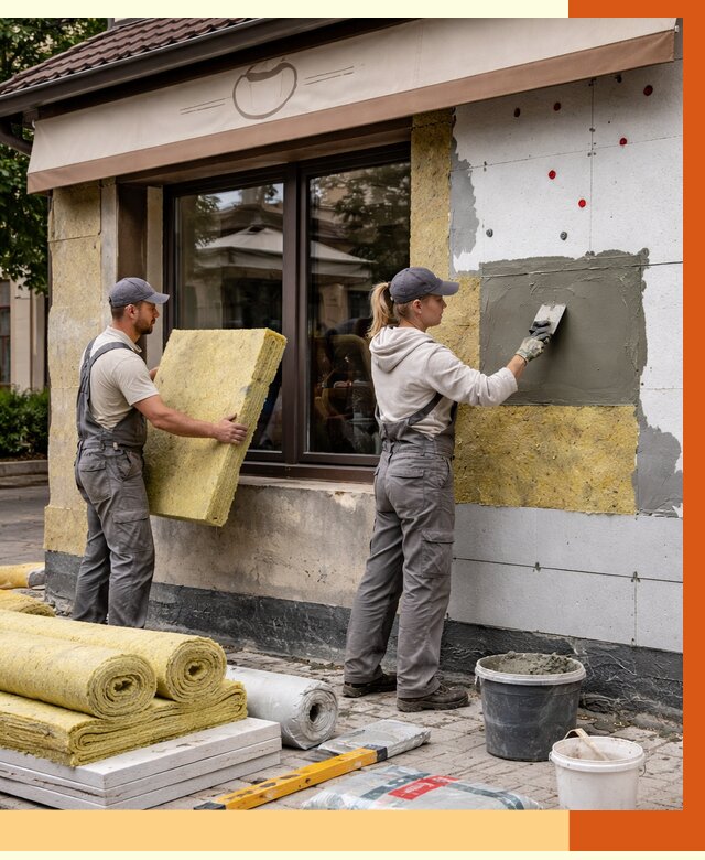 Утепление кафе в Якутске от 4374 руб/м2 — комплексно под ключ | ТепломастерКтс